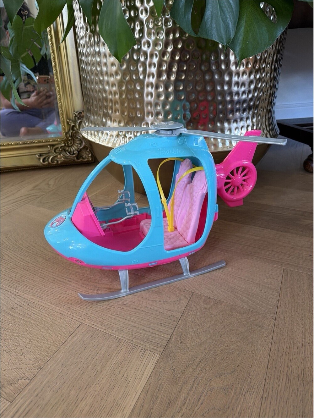 Barbie Pink & Blue Plastic Helicopter Vehicle for 11 in Fashion Dolls